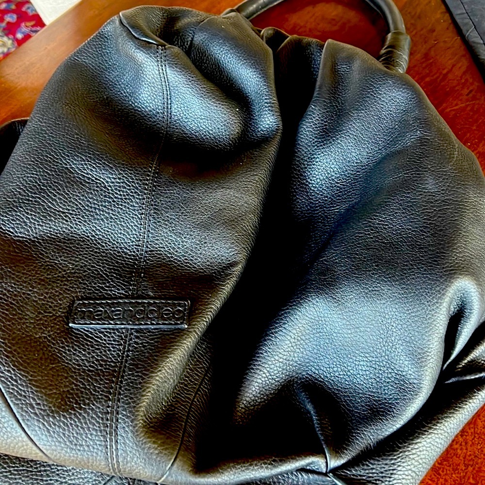 Max & Cleo by BCBG leather Hobo Bag - bag is black